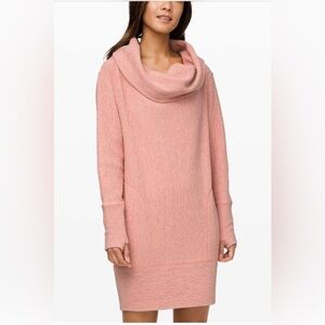 Pink Lululemon Along The Way Sweater Dress size S (approx Size 8 equivalent)
